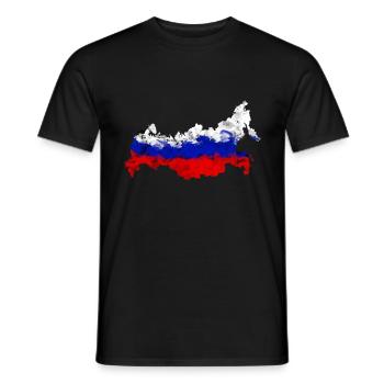 RUSSLAND FLAGGE RUSSIA GRAFFITI LAND - Männer T-Shirt - Schwarz - Vorne - AI Model Male 178 light (178cm)
