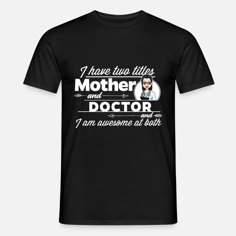 Læge & læge - og mor - Mænd T-shirt - sort