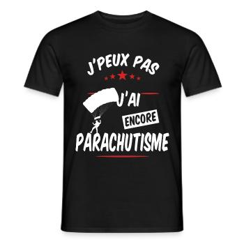 Parachutisme - T-shirt homme - noir - Devant - AI Model Male 178 light (178cm)