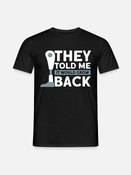 Handicap Amputee Amputation Prosthetic Leg - Men's T-Shirt - black