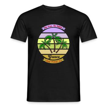 Urlaub in Griechenland - Männer T-Shirt - Schwarz - Vorne - AI Model Male 178 light (178cm)