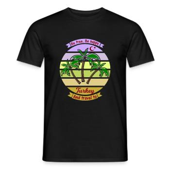 Vacances en Turquie - T-shirt homme - noir - Devant - AI Model Male 178 light (178cm)