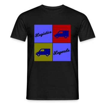 Logistics Legends - Men's T-Shirt - black - Front - AI Model Male 178 light (178cm)
