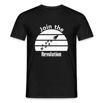Les Bitcoins révolutionnaires - T-shirt homme - noir - Devant - AI Model Male 178 light (178cm)