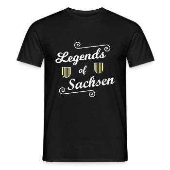 The Saxon Legends - Men's T-Shirt - black - Front - AI Model Male 178 light (178cm)