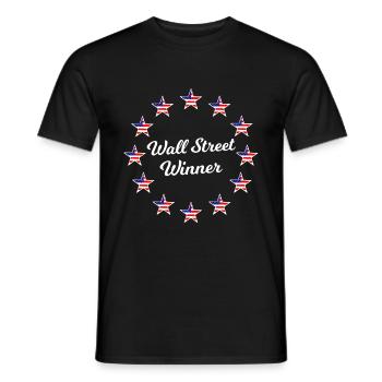 America Wall Street - Men's T-Shirt - black - Front - AI Model Male 178 light (178cm)