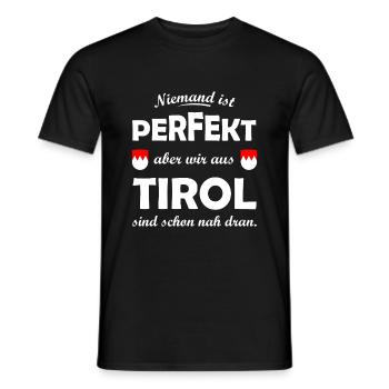 Perfekt aus Tirol - Männer T-Shirt - Schwarz - Vorne - AI Model Male 178 light (178cm)