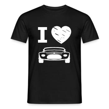 I love fast cars - Men's T-Shirt - black - Front - AI Model Male 178 light (178cm)