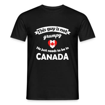 Chez nous au Canada - T-shirt homme - noir - Devant - AI Model Male 178 light (178cm)