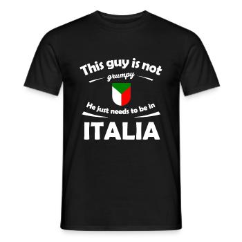 The Italy Fans - Men's T-Shirt - black - Front - AI Model Male 178 light (178cm)