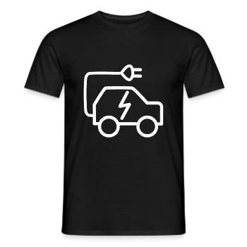 Les voitures électriques - T-shirt homme - noir - Devant - AI Model Male 178 light (178cm)