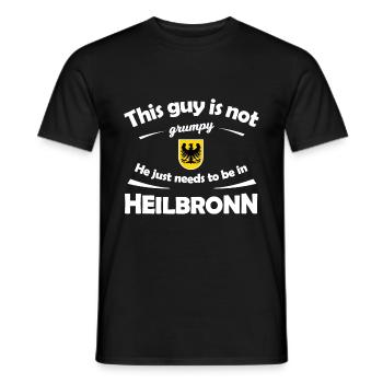 Die Heilbronner - Männer T-Shirt - Schwarz - Vorne - AI Model Male 178 light (178cm)