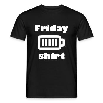 La drôle de chemise du vendredi - T-shirt homme - noir - Devant - AI Model Male 178 light (178cm)