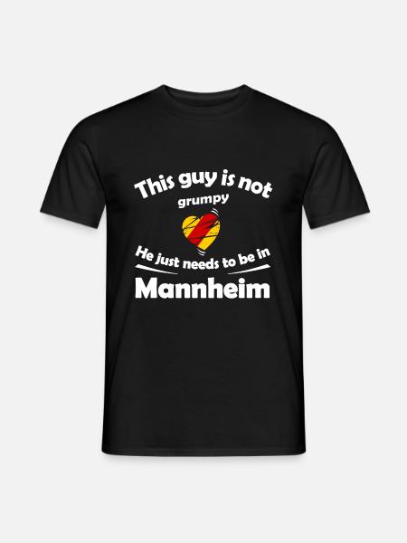 Chez lui à Mannheim - T-shirt homme - noir