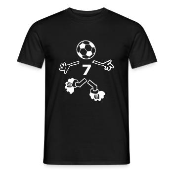 Die Nummer Sieben - Männer T-Shirt - Schwarz - Vorne - AI Model Male 178 light (178cm)