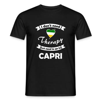Die Ferien in Capri Italien - Männer T-Shirt - Schwarz - Vorne - AI Model Male 178 light (178cm)