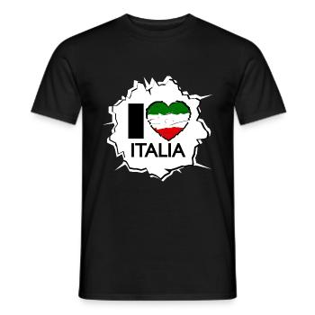 Italian Love - Men's T-Shirt - black - Front - AI Model Male 178 light (178cm)