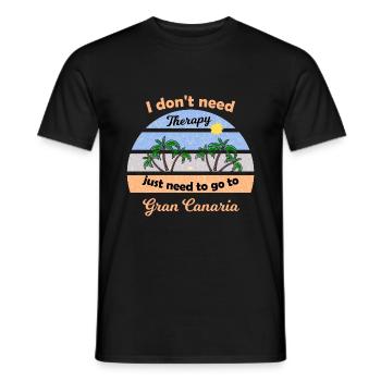 Vacances à Gran Canaria - T-shirt homme - noir - Devant - AI Model Male 178 light (178cm)