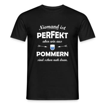 Die Provinz Pommern - Männer T-Shirt - Schwarz - Vorne - AI Model Male 178 light (178cm)