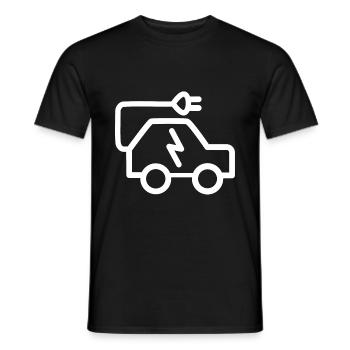Voiture électrique - T-shirt homme - noir - Devant - AI Model Male 178 light (178cm)