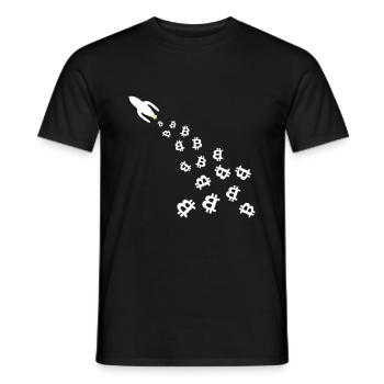 The Coin rockets - Men's T-Shirt - black - Front - AI Model Male 178 light (178cm)