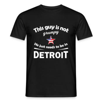 Les gars de Detroit - T-shirt homme - noir - Devant - AI Model Male 178 light (178cm)