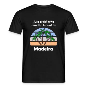 DIe Madeira Reise - Männer T-Shirt - Schwarz - Vorne - AI Model Male 178 light (178cm)