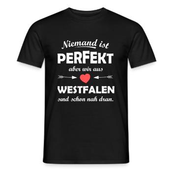 Die Westfalen aus NRW - Männer T-Shirt - Schwarz - Vorne - AI Model Male 178 light (178cm)