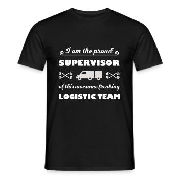 Der Transport Chef - Männer T-Shirt - Schwarz - Vorne - AI Model Male 178 light (178cm)