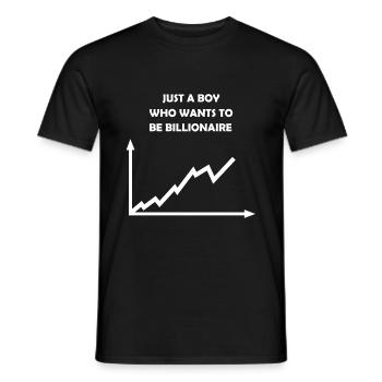 Cours des actions - T-shirt homme - noir - Devant - AI Model Male 178 light (178cm)