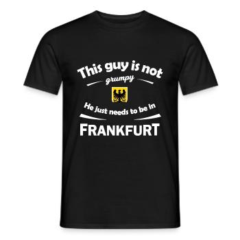 Accueil Francfort - T-shirt homme - noir - Devant - AI Model Male 178 light (178cm)
