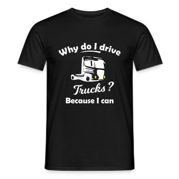 Truck Driver - Men's T-Shirt - black - Front - AI Model Male 178 light (178cm)