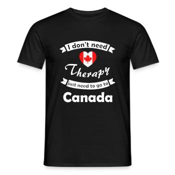 Der Kanada Tourist - Männer T-Shirt - Schwarz - Vorne - AI Model Male 178 light (178cm)