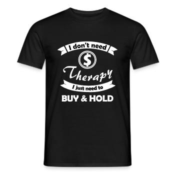 Der buy and hold Investor - Männer T-Shirt - Schwarz - Vorne - AI Model Male 178 light (178cm)