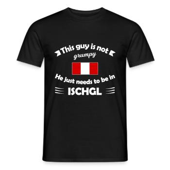 Ski in Ischgl - Männer T-Shirt - Schwarz - Vorne - AI Model Male 178 light (178cm)