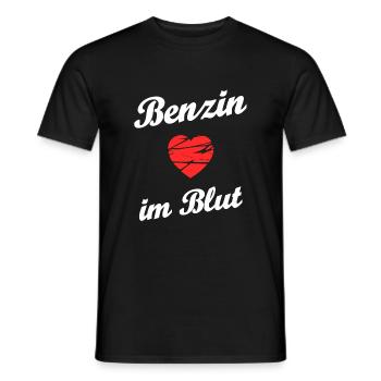 Benzin im Blut - Männer T-Shirt - Schwarz - Vorne - AI Model Male 178 light (178cm)