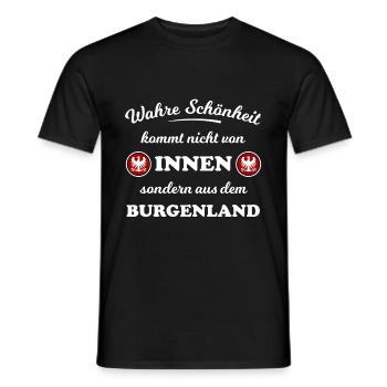 Daheim im Burgenland - Männer T-Shirt - Schwarz - Vorne - AI Model Male 178 light (178cm)