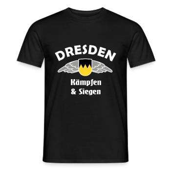 Dresde à l’est - T-shirt homme - noir - Devant - AI Model Male 178 light (178cm)