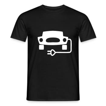 Les voitures électriques - T-shirt homme - noir - Devant - AI Model Male 178 light (178cm)