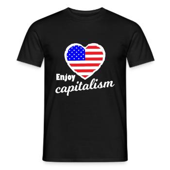 Les capitalistes américains - T-shirt homme - noir - Devant - AI Model Male 178 light (178cm)