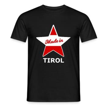The Tyrolean homeland - Men's T-Shirt - black - Front - AI Model Male 178 light (178cm)