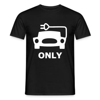 Parken für E Autos - Männer T-Shirt - Schwarz - Vorne - AI Model Male 178 light (178cm)