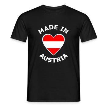 Born in Austria - Men's T-Shirt - black - Front - AI Model Male 178 light (178cm)