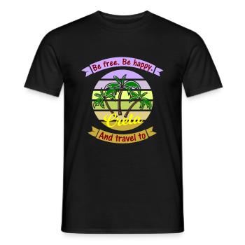 Der Kreta Urlaub - Männer T-Shirt - Schwarz - Vorne - AI Model Male 178 light (178cm)