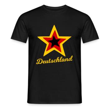 Ein Stern aus Deutschland - Männer T-Shirt - Schwarz - Vorne - AI Model Male 178 light (178cm)