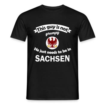 Die Heimat in Sachsen - Männer T-Shirt - Schwarz - Vorne - AI Model Male 178 light (178cm)