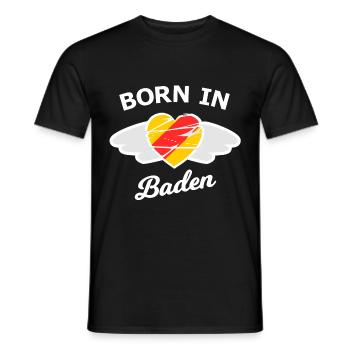 Geboren im schönen Badnerland - Männer T-Shirt - Schwarz - Vorne - AI Model Male 178 light (178cm)