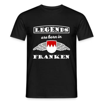 The legends of beautiful Franconia - Men's T-Shirt - black - Front - AI Model Male 178 light (178cm)