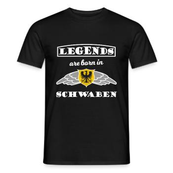 La puissance de la Souabe - T-shirt homme - noir - Devant - AI Model Male 178 light (178cm)