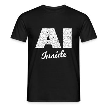 Funny, clever and smart - Men's T-Shirt - black - Front - AI Model Male 178 light (178cm)